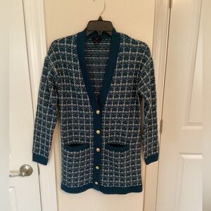 Talbots Cardigan Blue Sweater, petite small